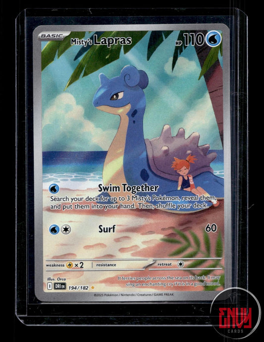 Misty's Lapras Near Mint 194/182 Illustration Rare Destined Rivals Pokemon
