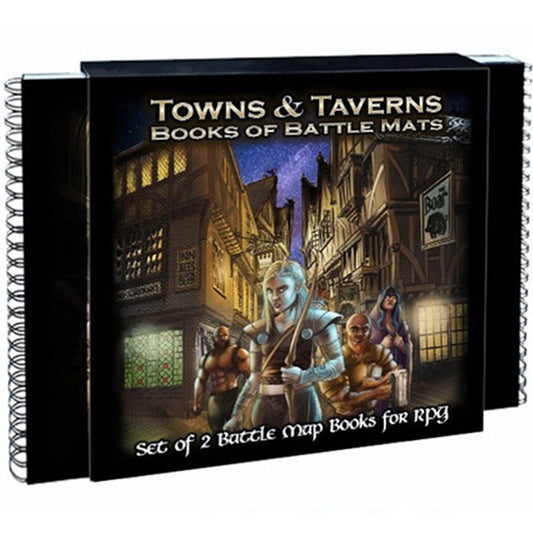 Battle Mat: Book of Battle Mats Towns & Taverns