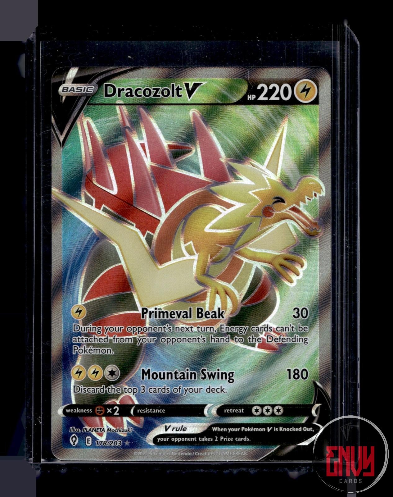 Dracozolt V Near Mint 178/203 Ultra Rare Evolving Skies Pokemon Holo