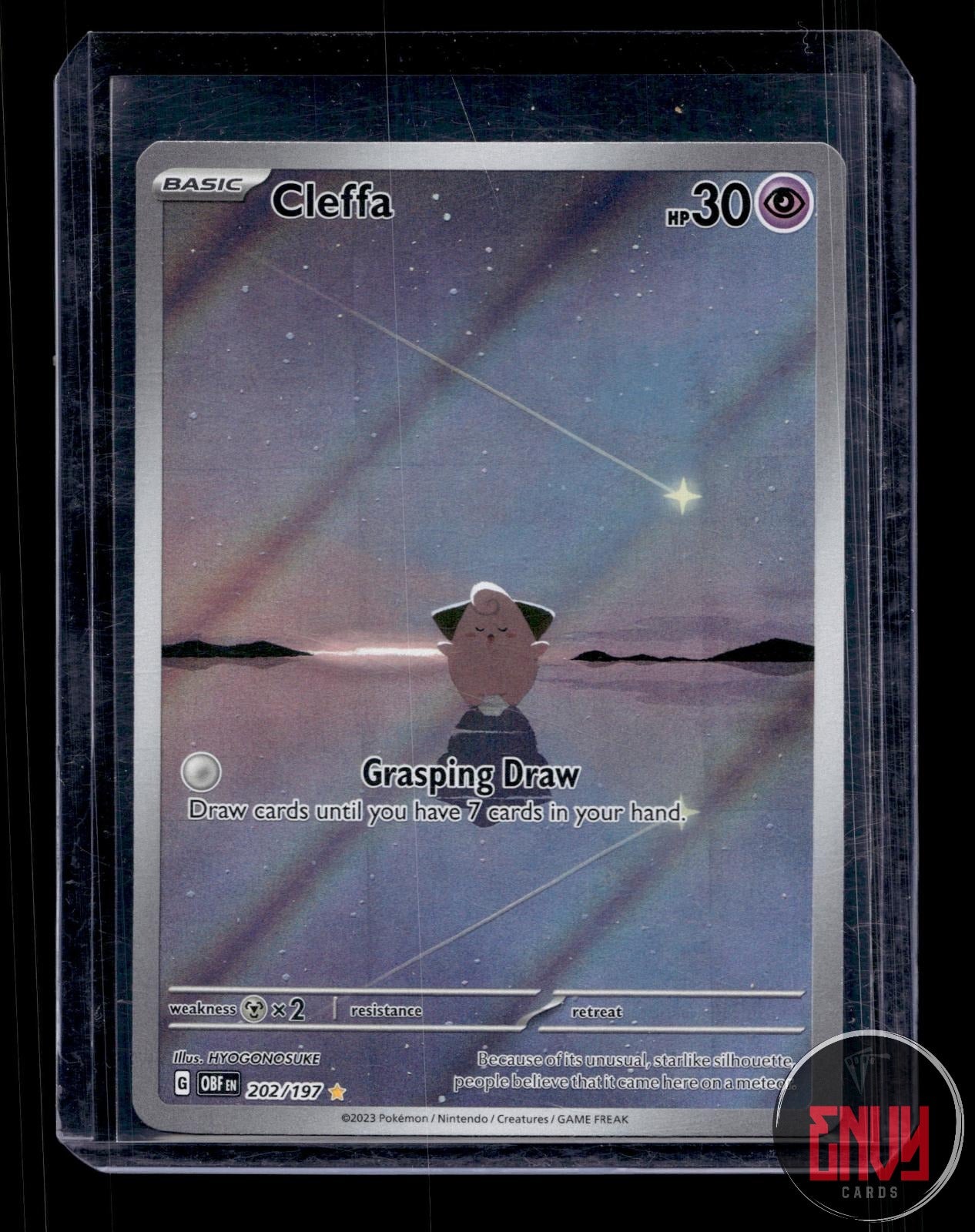Cleffa Lightly Played 202/197 Illustration Rare Obsidian Flames Pokemon Holo