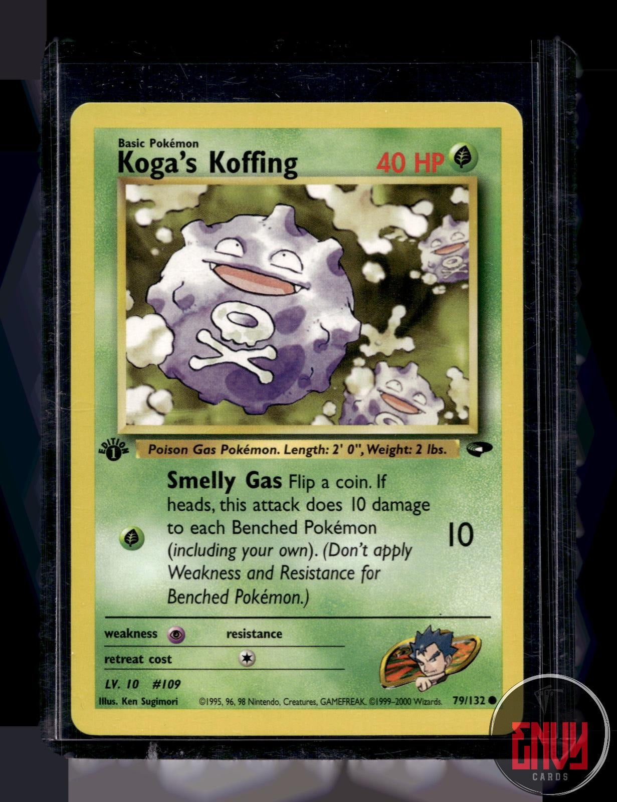 Koga's Koffing Lightly Played 79/132 Common Gym Challenge Pokemon 1st Edition