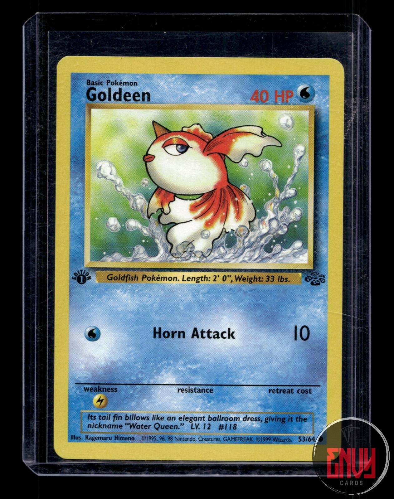 Goldeen Lightly Played 53/64 Common Jungle Pokemon 1st Edition