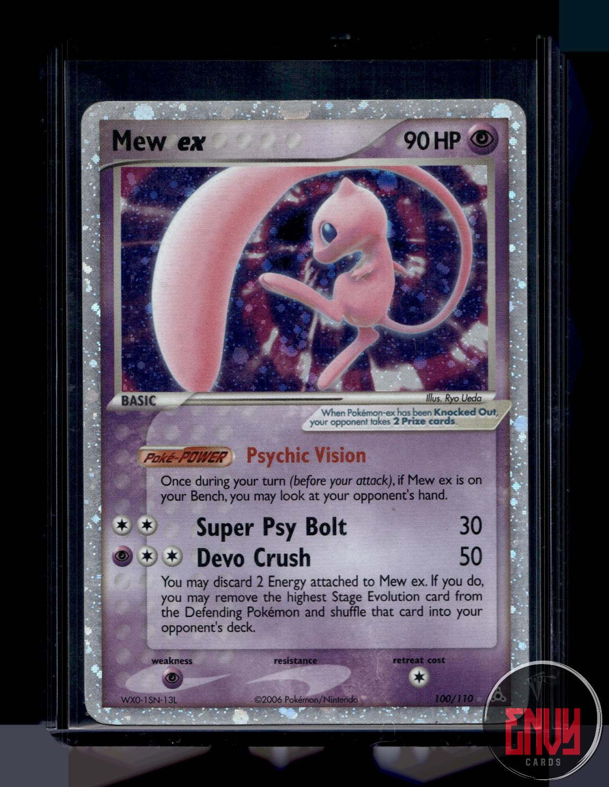 Mew ex Heavily Played 100/110 EX Rare Holon Phantoms Pokemon Holo