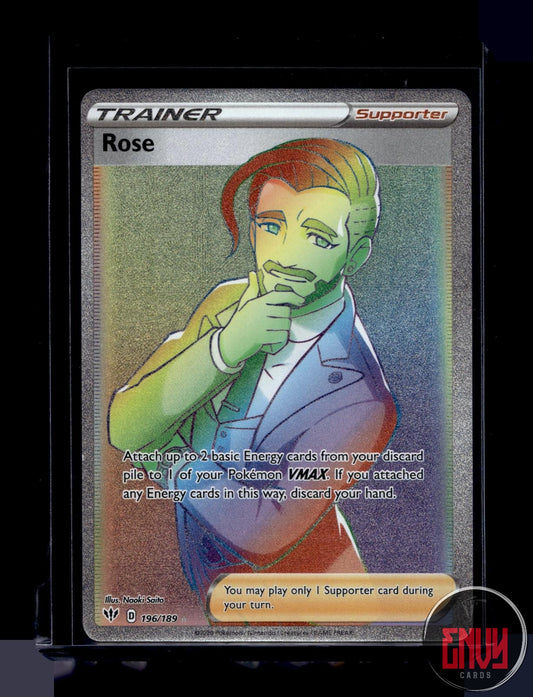 Rose Near Mint 196/189 Rainbow Rare Darkness Ablaze Pokemon