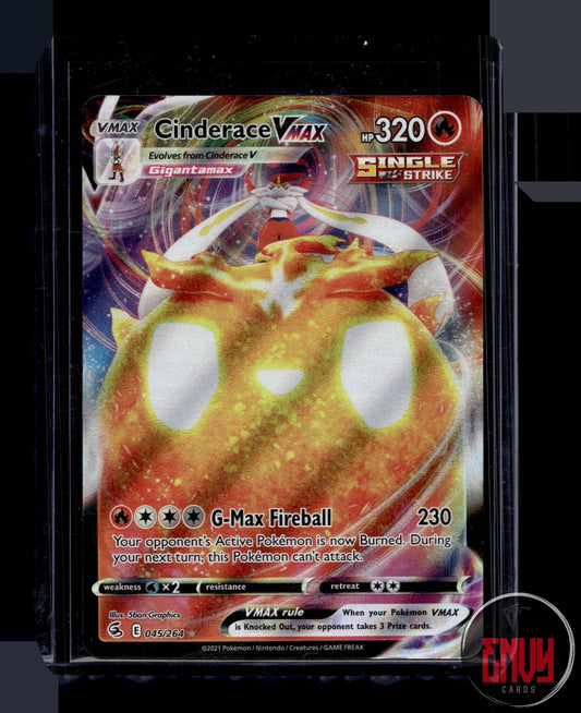 Cinderace VMAX Near Mint 045/264 VMAX Rare Fusion Strike Pokemon Holo