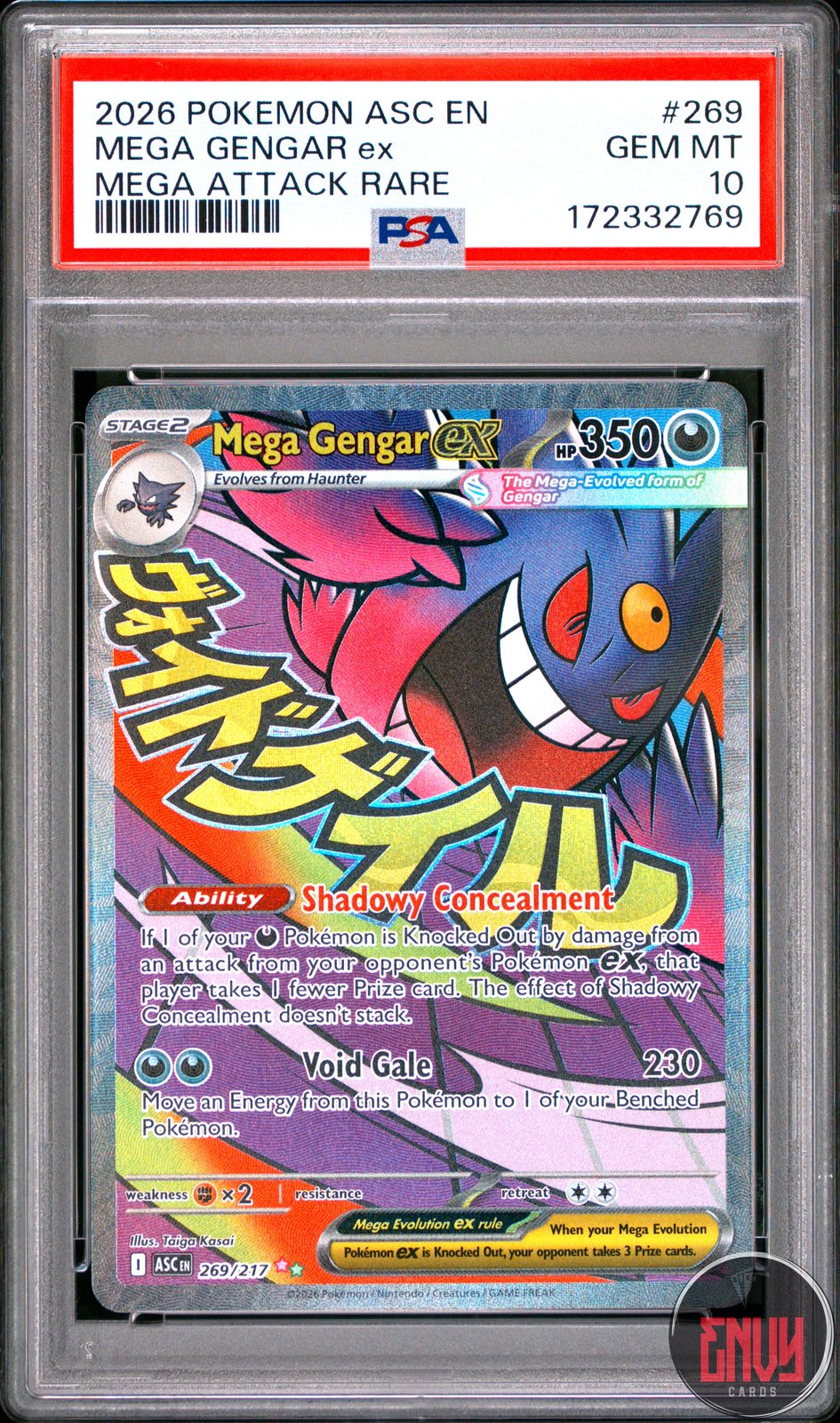 Mega Gengar EX 269 Attack Rare Ascended Heroes Pokemon PSA 10 Gem Mint