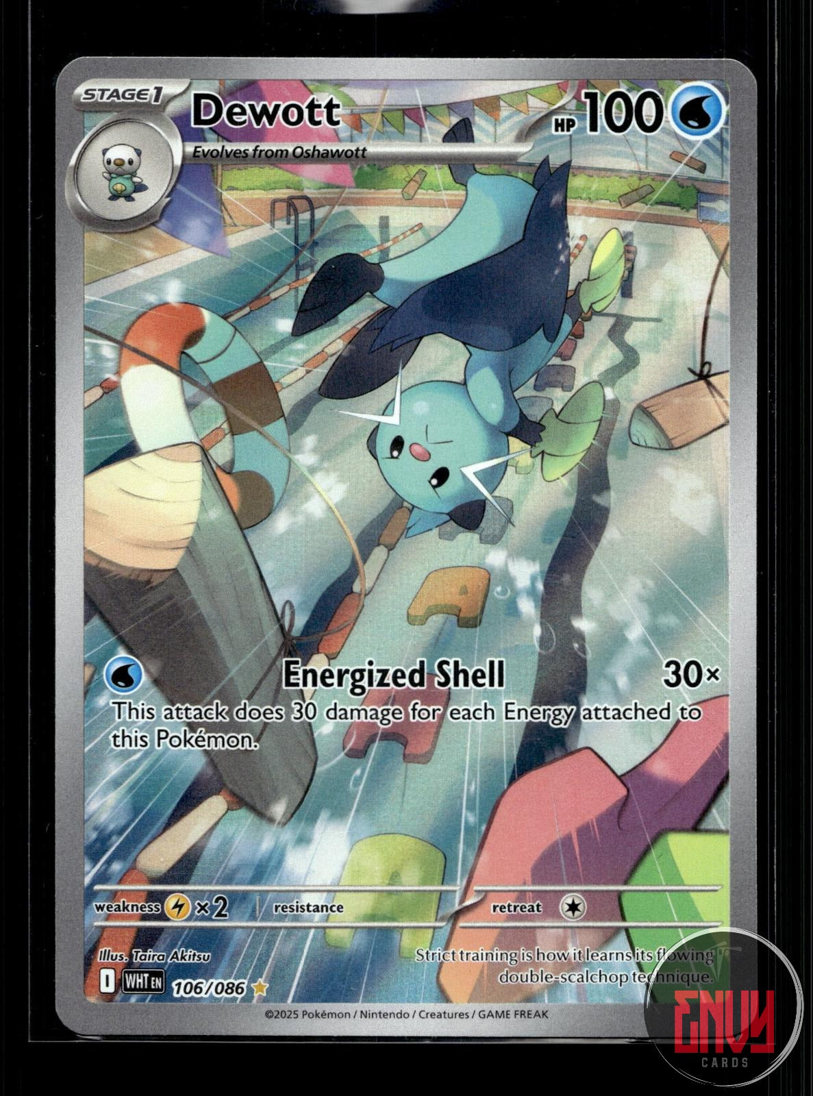 Dewott NM 106/086 IR White Flare Pokemon Holo