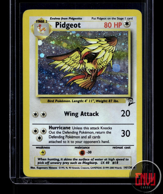Pidgeot MP 14/130 R Base Set 2 Pokemon Holo