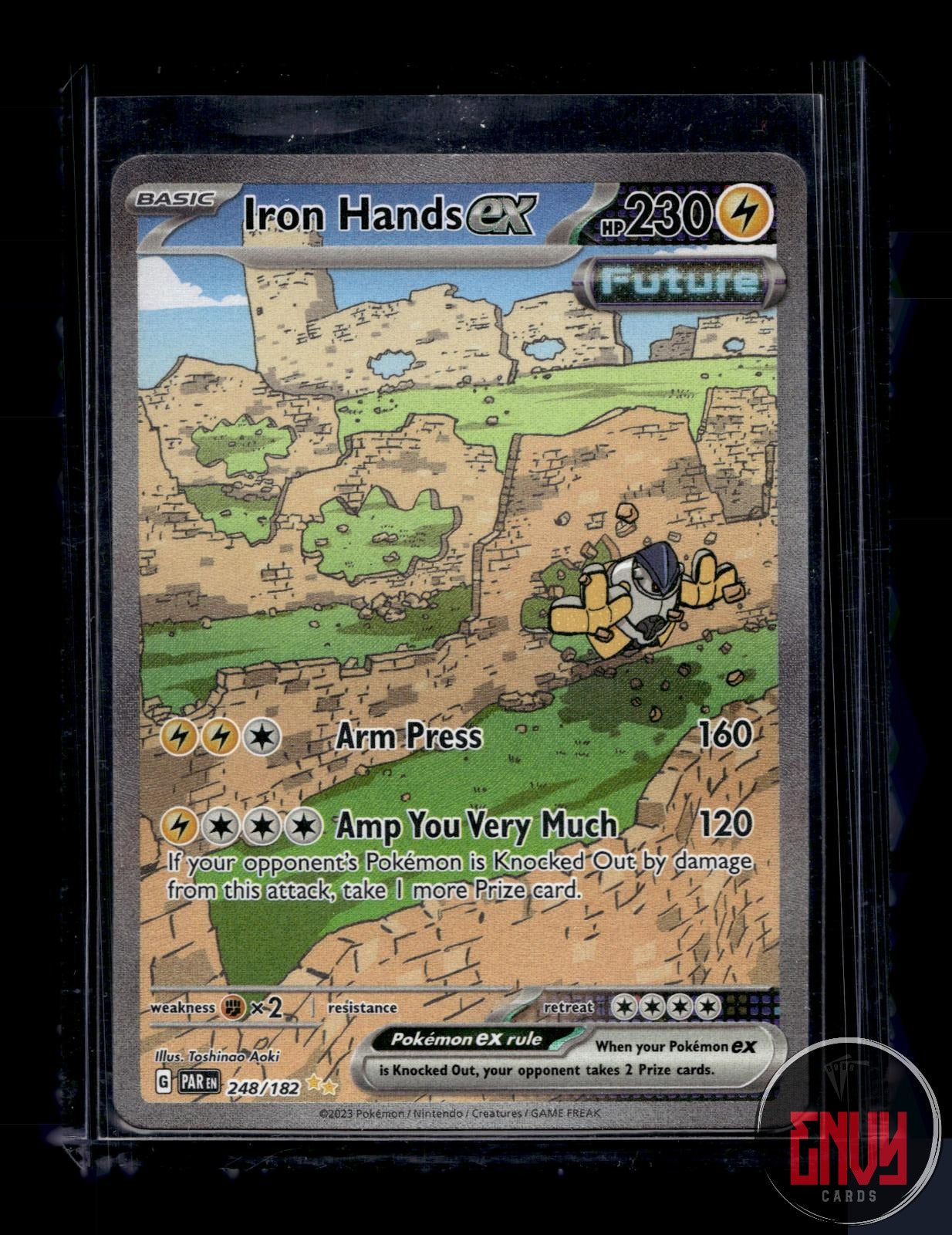 Iron Hands ex LP 248/182 Special Illustration Rare Paradox Rift Pokemon Holo