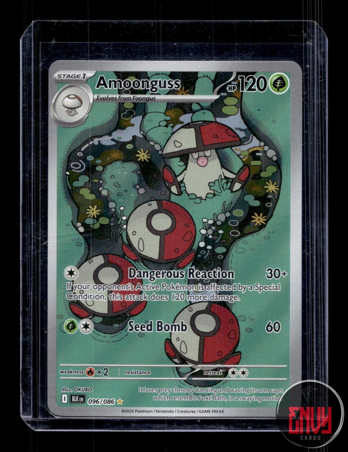 Amoonguss NM 096/086 IR Black Bolt Pokemon Holo