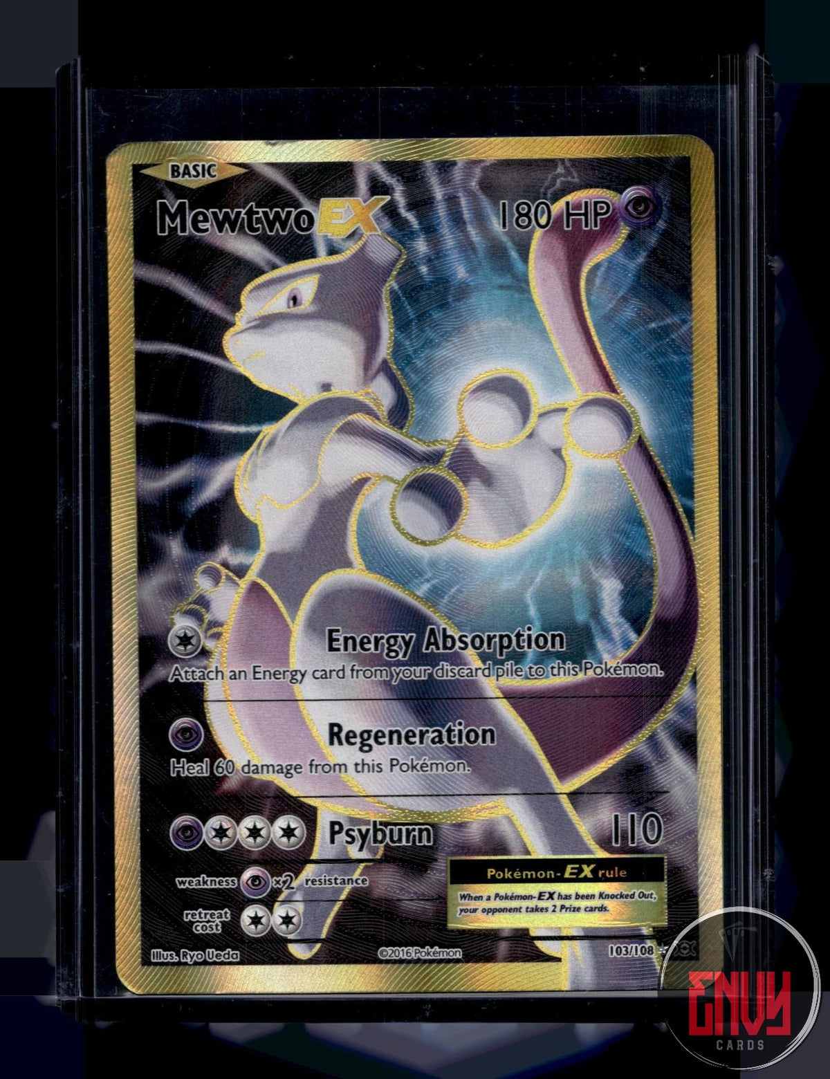 Mewtwo EX Moderately Played 103/108 Ultra Rare Evolutions Pokemon Holo