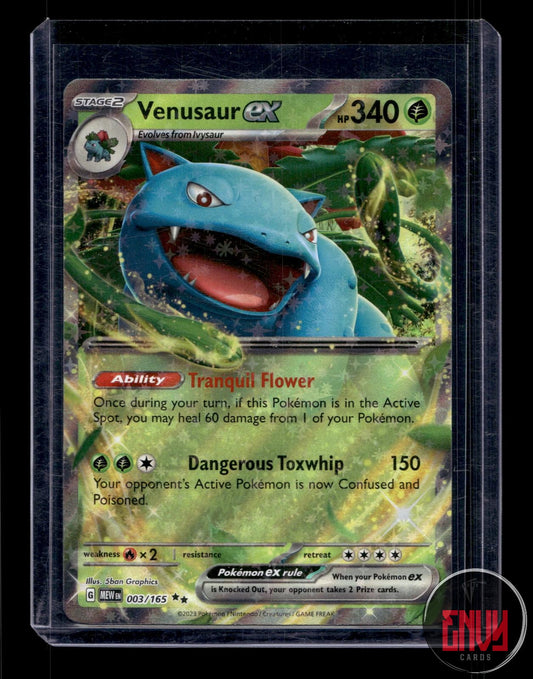 Venusaur ex Near Mint 003/165 Double Rare 151 Pokemon