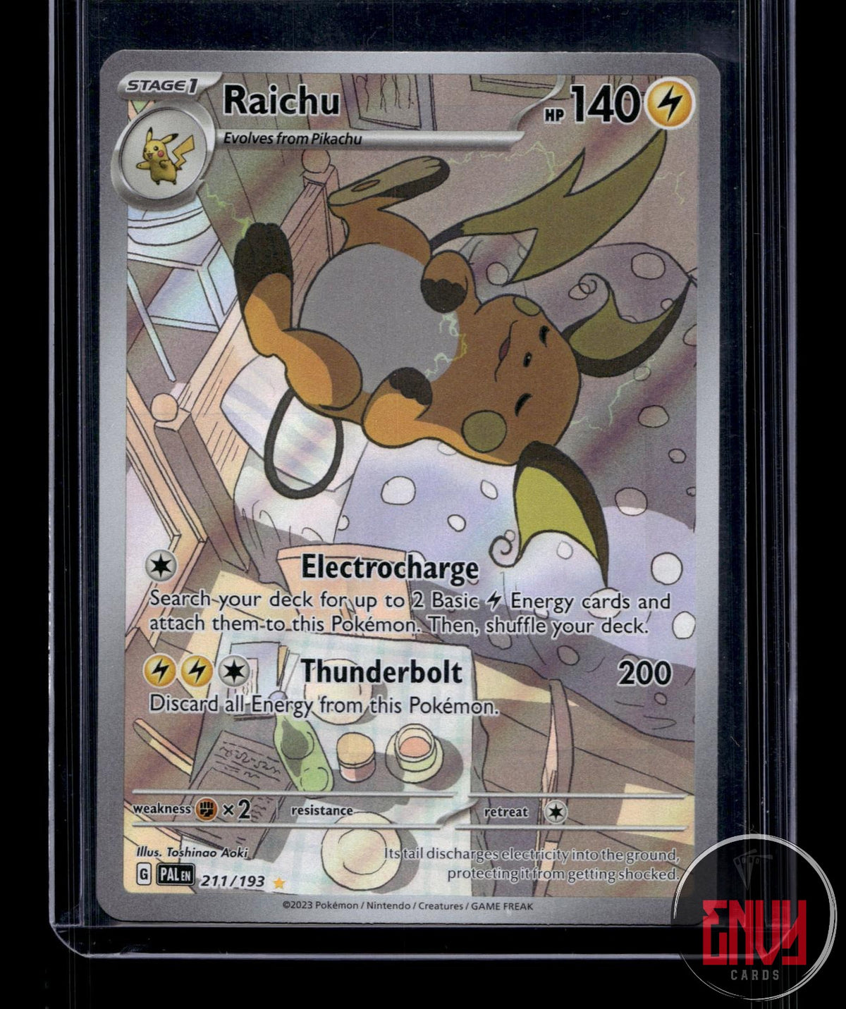 Raichu LP 211/193 IR Paldea Evolved Pokemon Holo