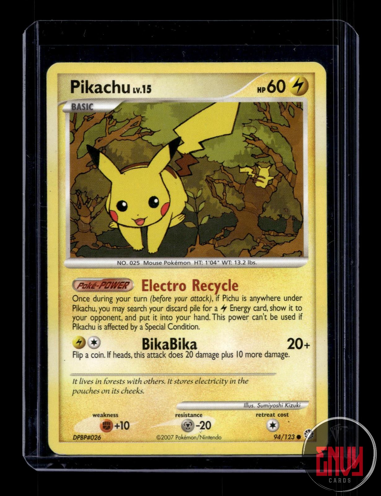 Pikachu Moderately Played 94/123 Common Mysterious Treasures Pokemon