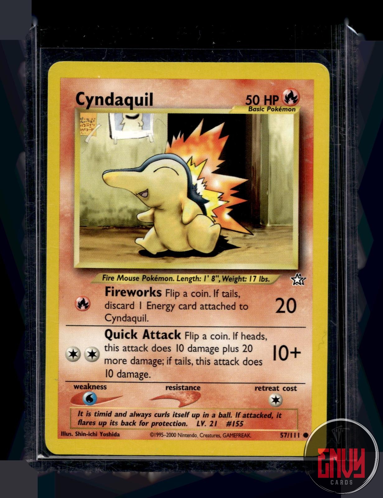 Cyndaquil Lightly Played 57/111 Common Neo Genesis Pokemon Unlimited