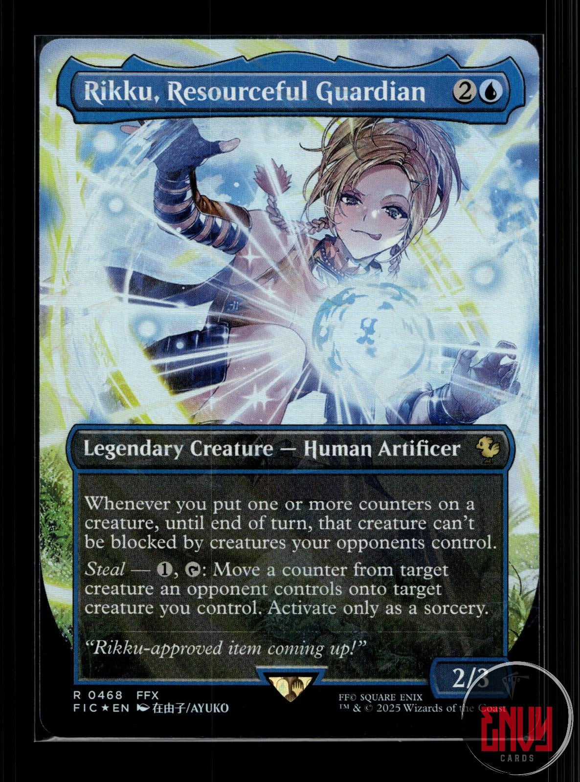 Rikku, Resourceful Guardian (Borderless) (Chocobo Track Foil) NM 468 FIC