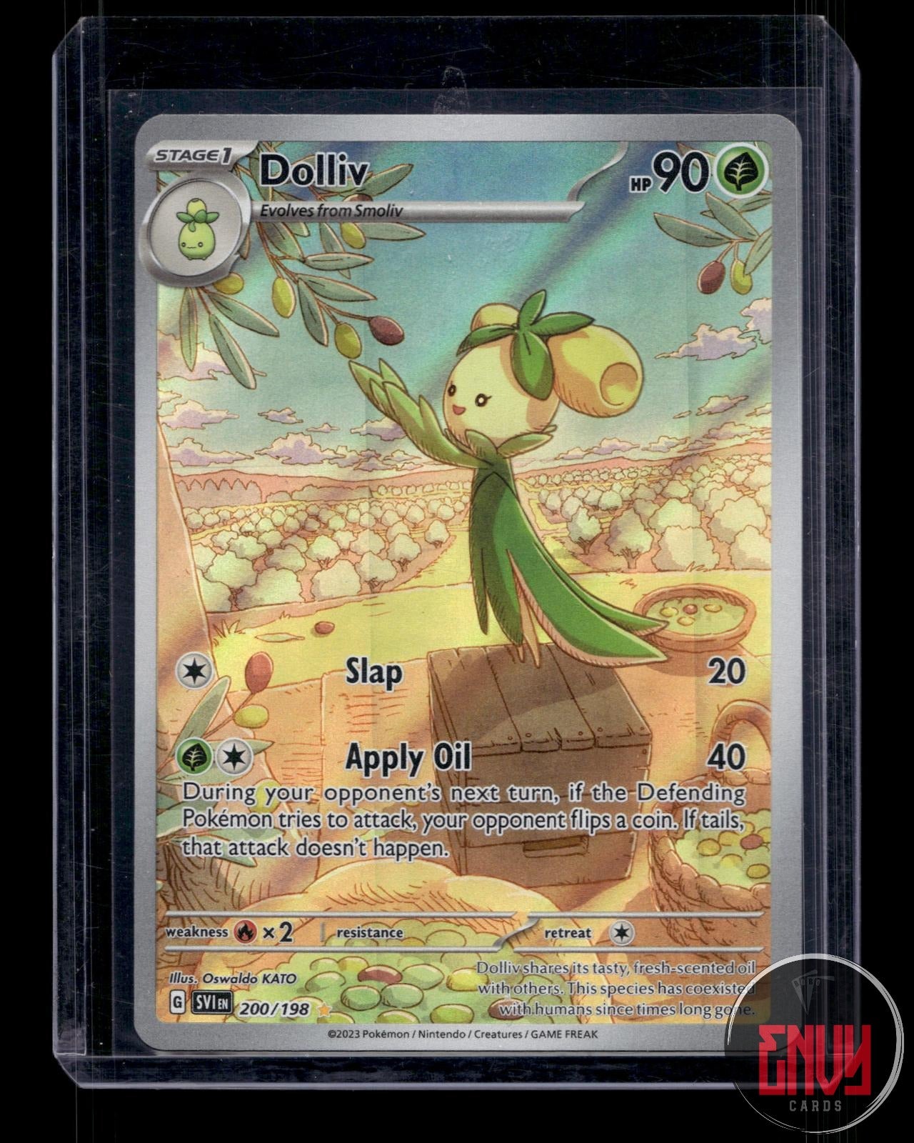 Dolliv Near Mint 200/198 Illustration Rare Scarlet & Violet Pokemon Holo