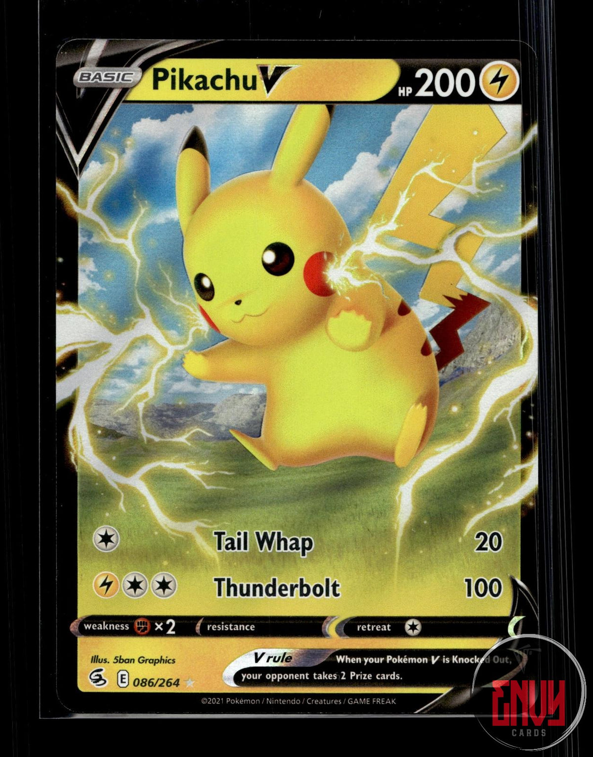Pikachu V NM 086/264 UR Fusion Strike Pokemon Holo