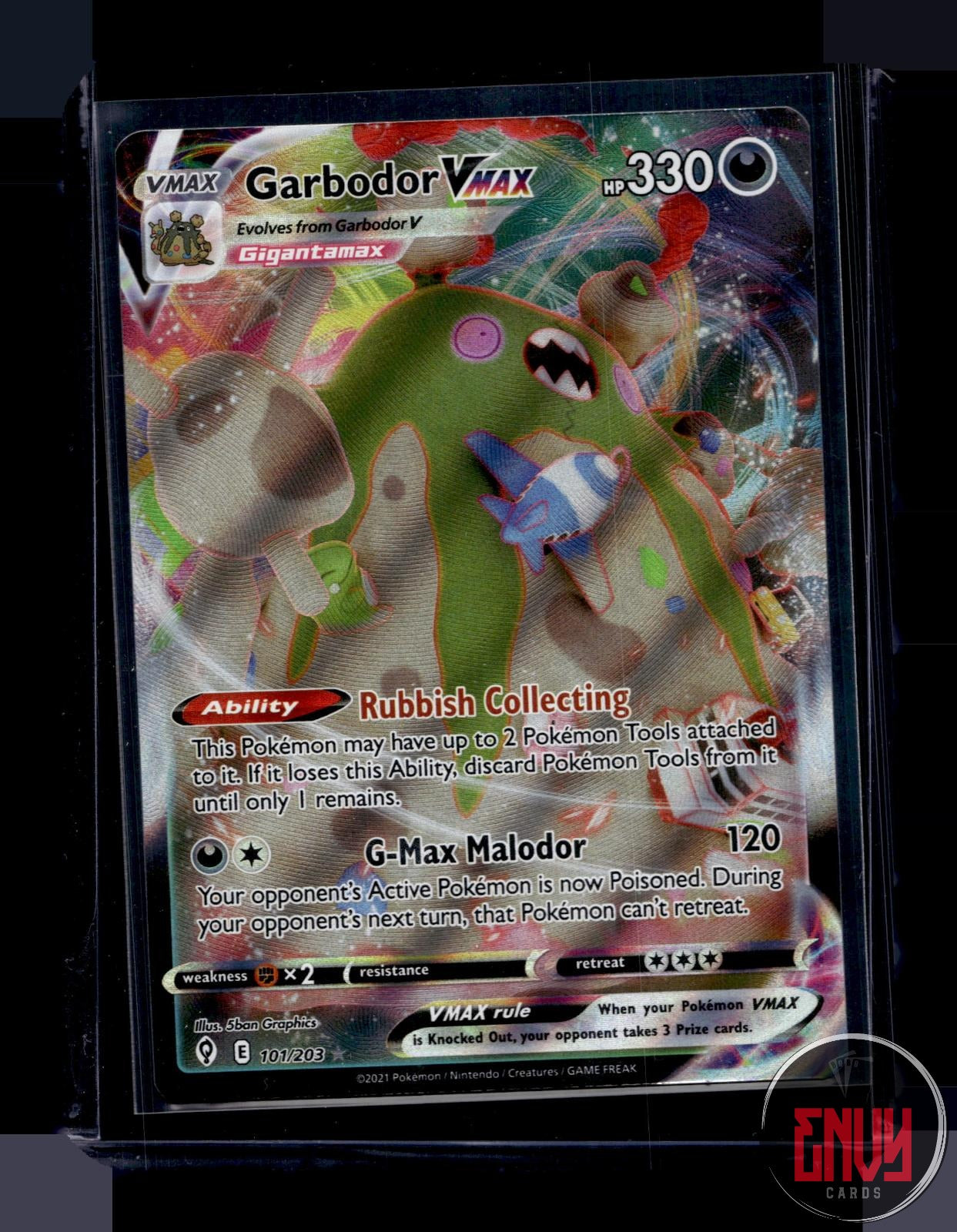 Garbodor VMAX Near Mint 101/203 VMAX Rare Evolving Skies Pokemon