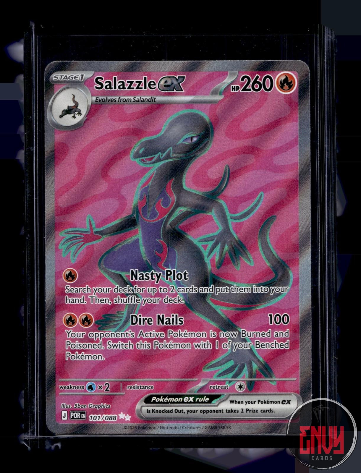 Salazzle ex Near Mint 101/088 Ultra Rare Perfect Order Pokemon Holo