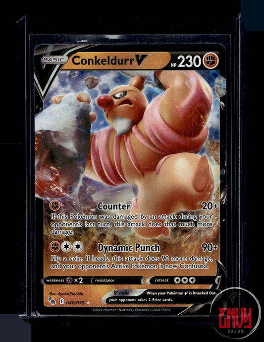Conkeldurr V Near Mint 040/078 V Rare Pokemon GO Pokemon
