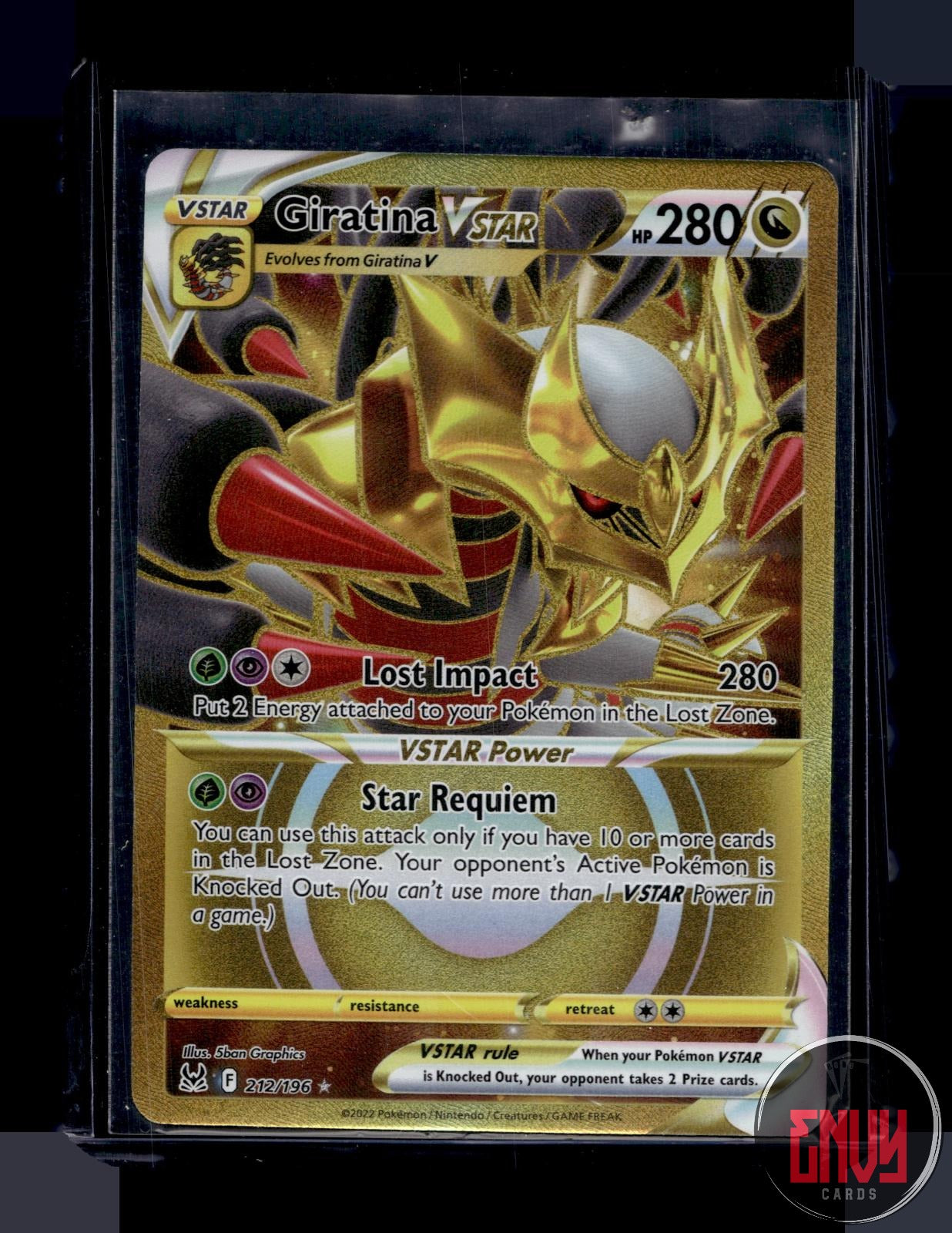 Giratina VSTAR Lightly Played 212/196 Secret Rare Lost Origin Pokemon