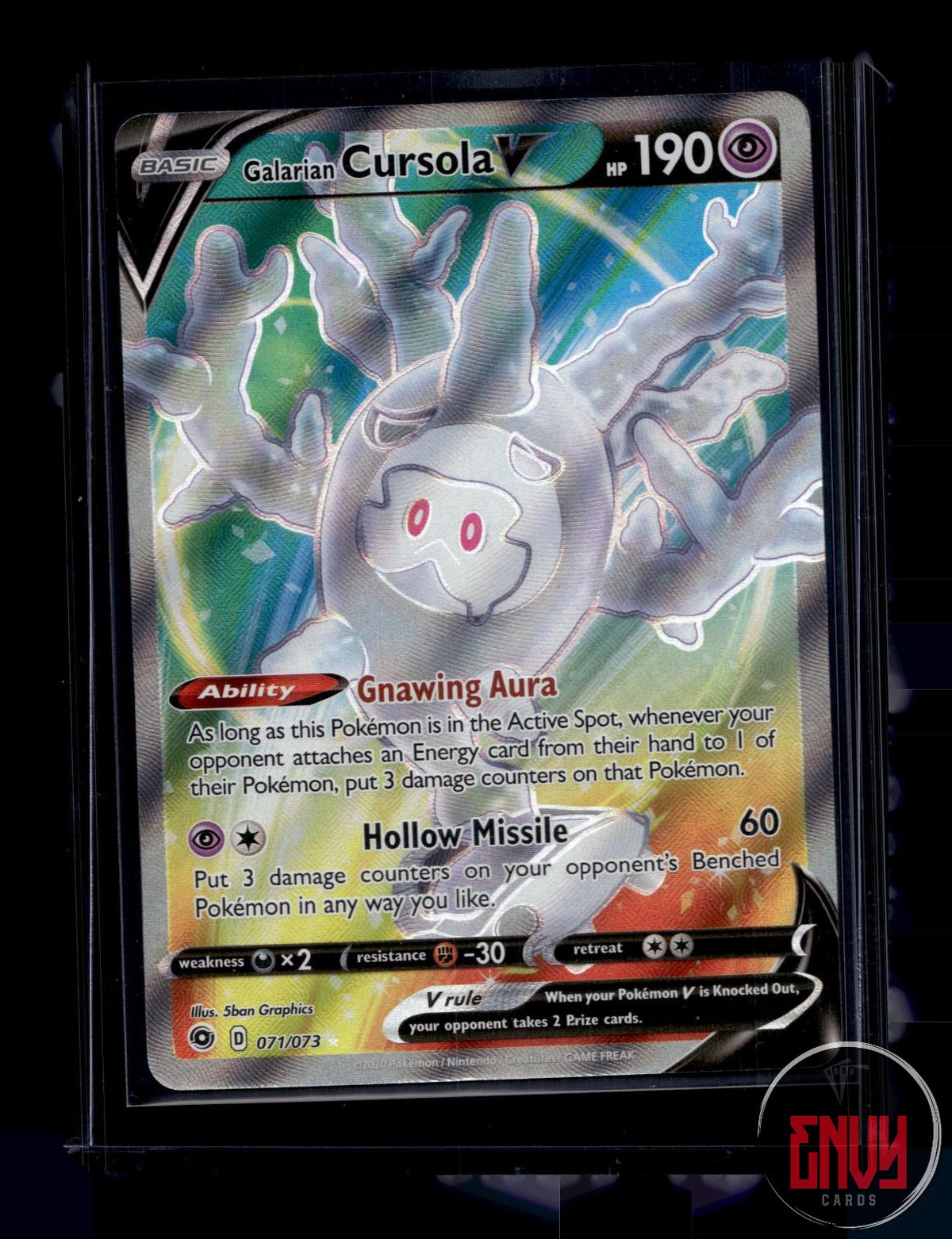 Galarian Cursola V Near Mint 071/073 Ultra Rare Champion's Path Pokemon Holo