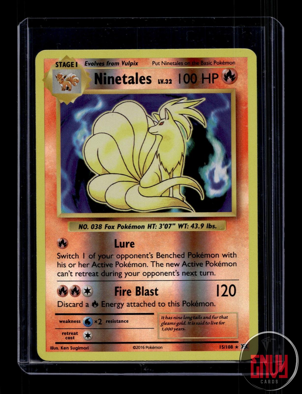 Ninetales Near Mint 15/108 Rare Evolutions Pokemon Reverse Holo