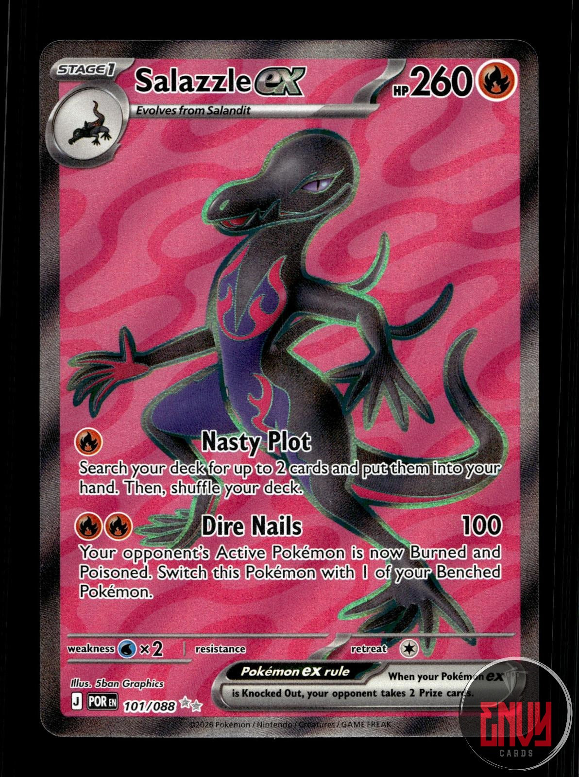 Salazzle ex NM 101/088 UR Perfect Order Pokemon Holo