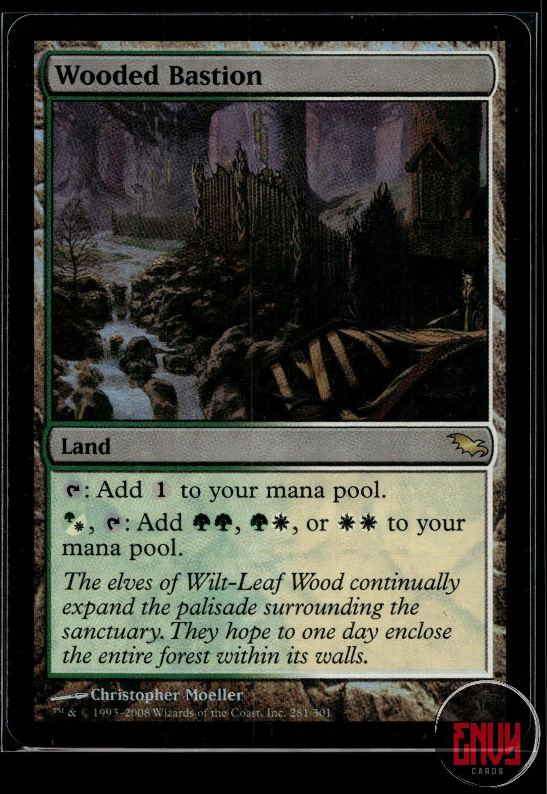 Wooded Bastion Near Mint 281 Rare Shadowmoor Foil