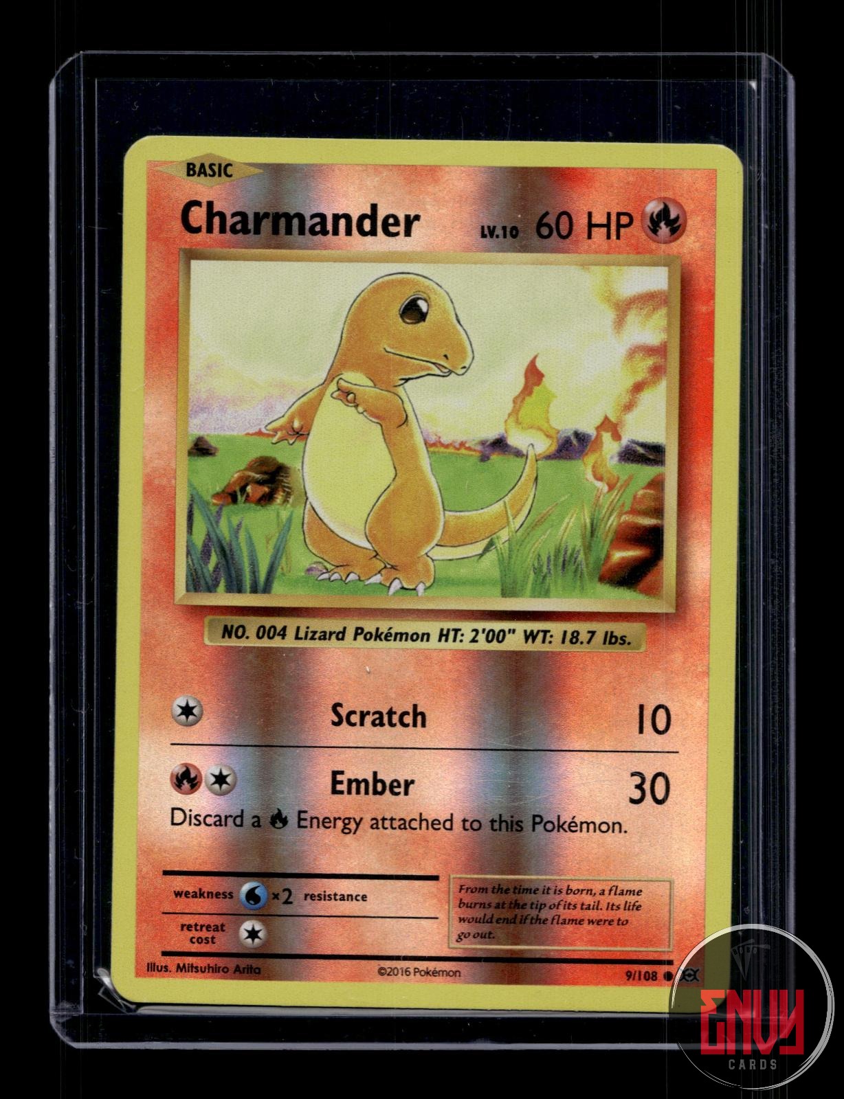 Charmander Lightly Played 9/108 Common Evolutions Pokemon Reverse Holo