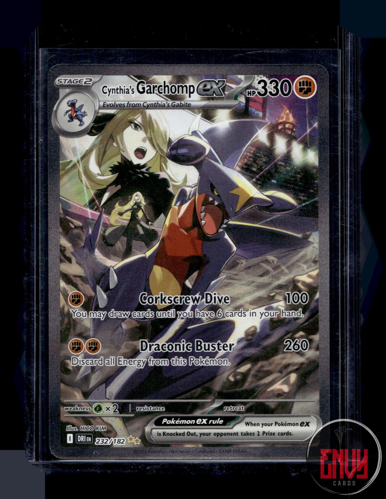 Cynthia's Garchomp ex NM 232/182 Destined Rivals Pokemon
