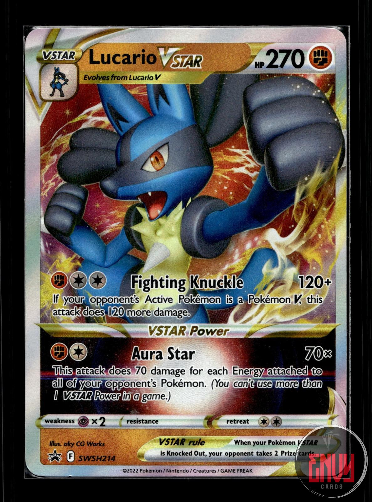 Lucario VSTAR NM SWSH214 P Sword & Shield Promo Pokemon Holo