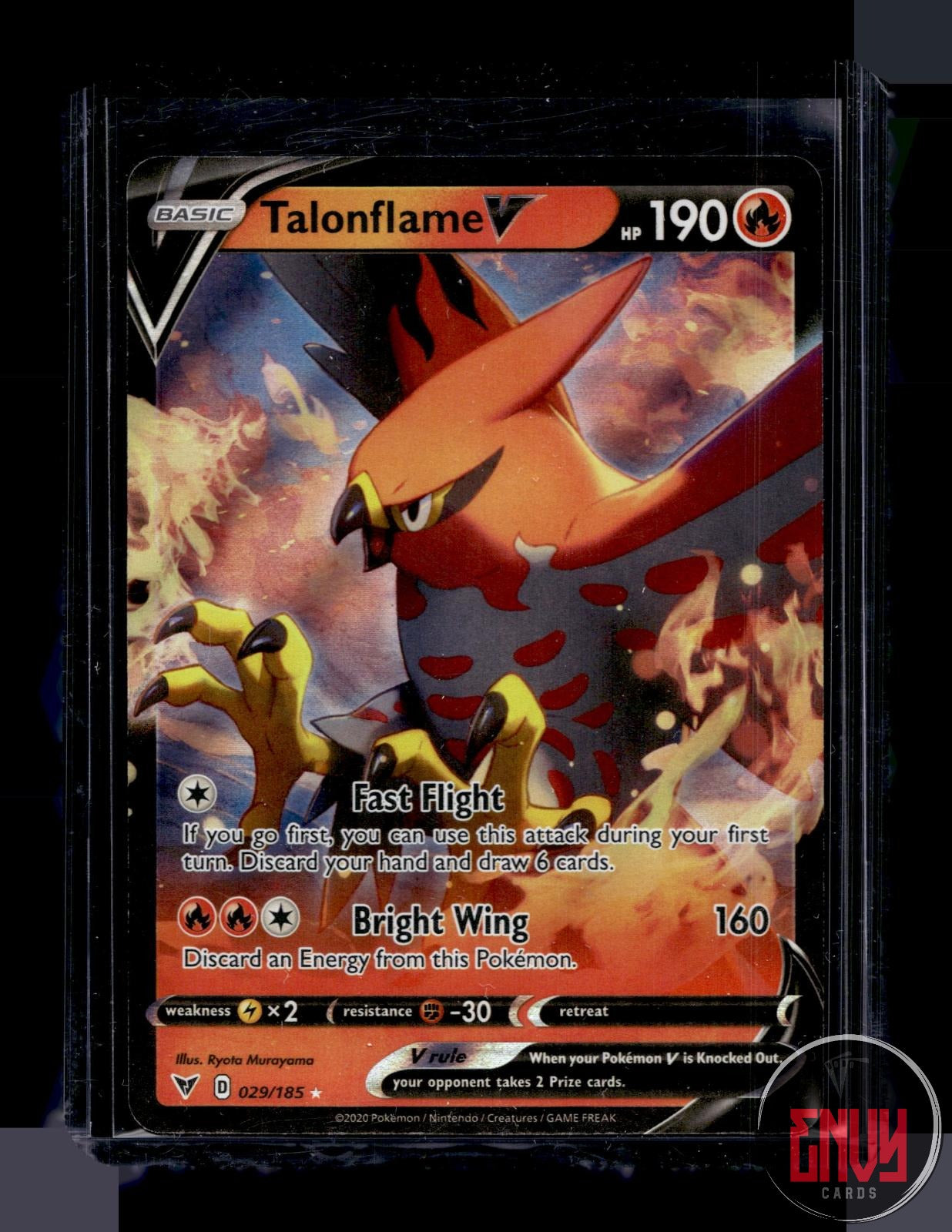 Talonflame V Near Mint 029/185 V Rare Vivid Voltage Pokemon Holo