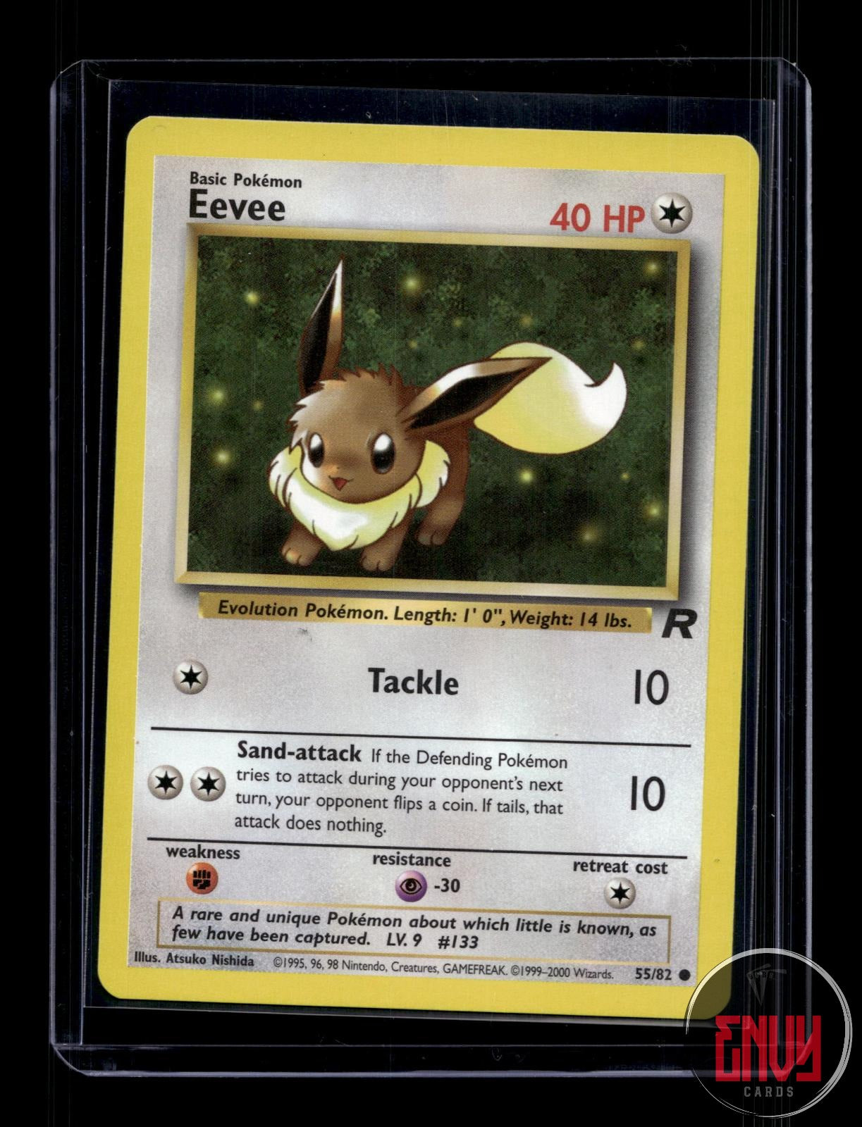 Eevee Moderately Played 55/82 Common Team Rocket Pokemon Unlimited