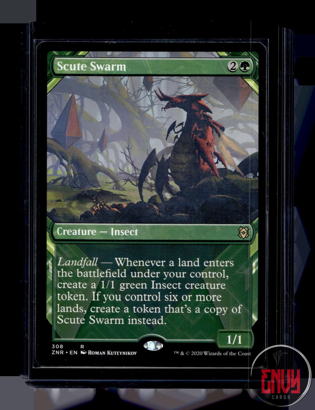 Scute Swarm (Showcase) LP 308 Rare Zendikar Rising Magic: The Gathering