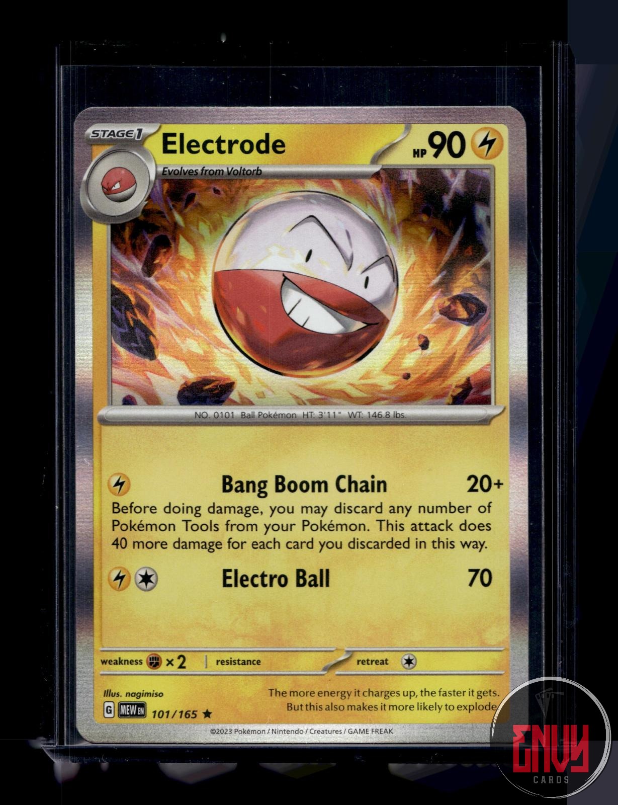Electrode Near Mint 101/165 Rare 151 Pokemon Holo