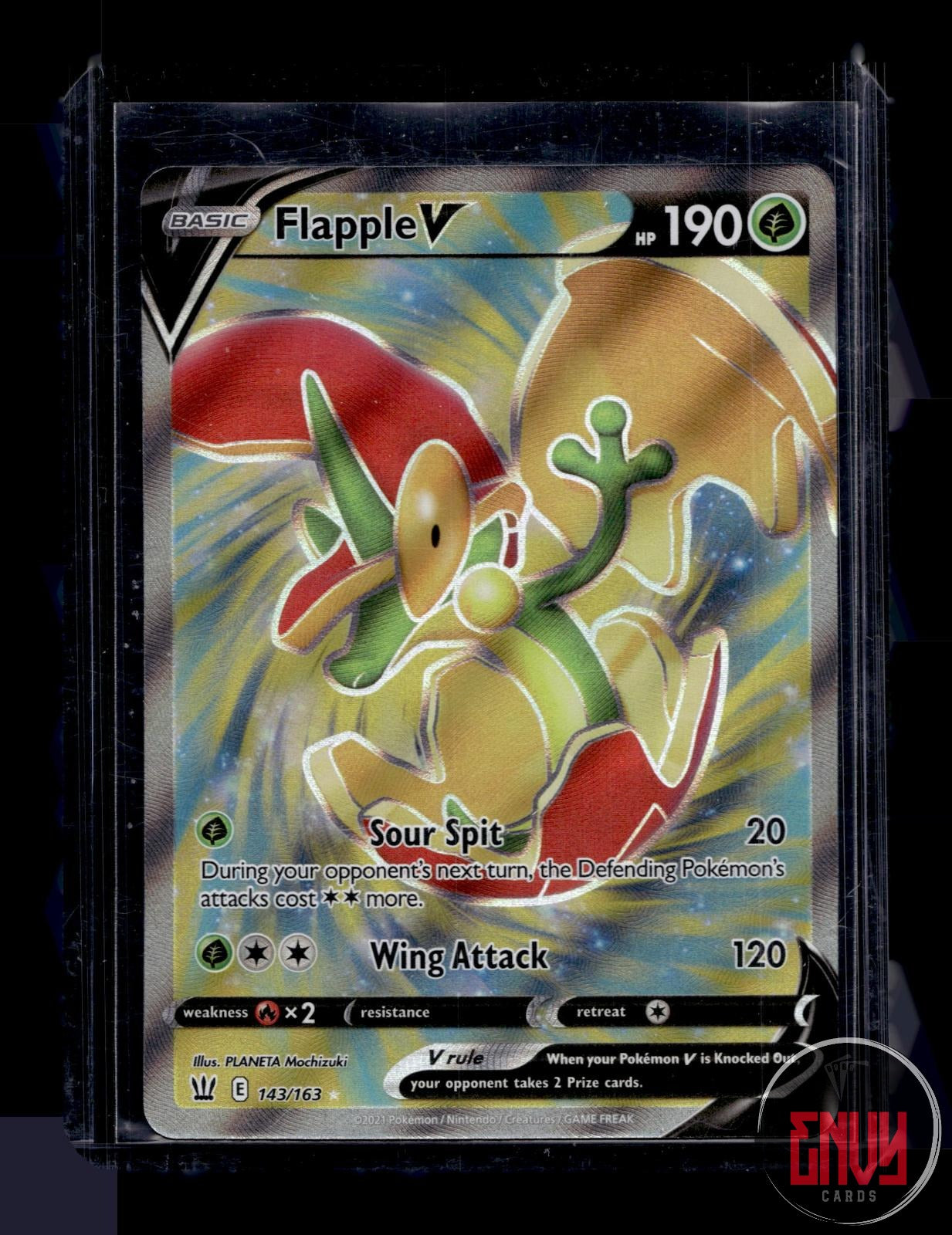 Flapple V Near Mint 143/163 Ultra Rare Battle Styles Pokemon Holo