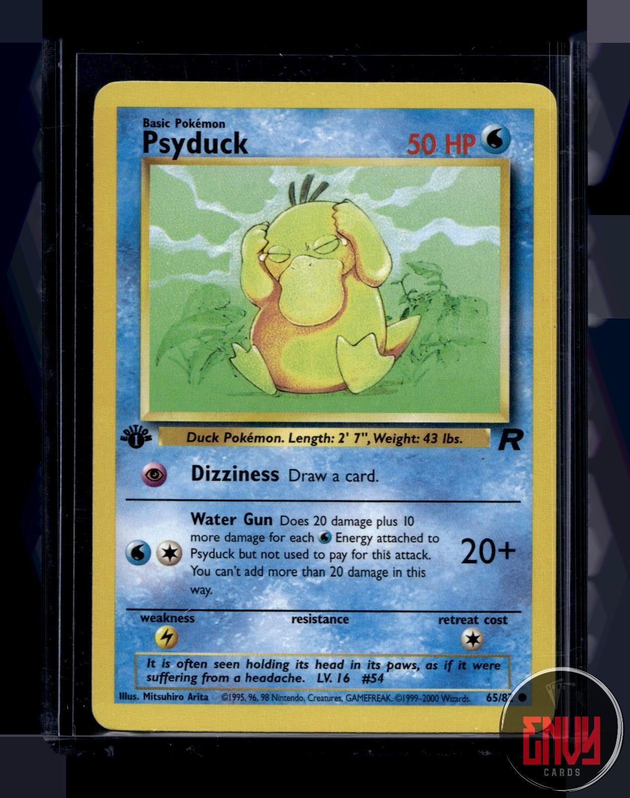 Psyduck Lightly Played 65/82 Common Team Rocket Pokemon 1st Edition