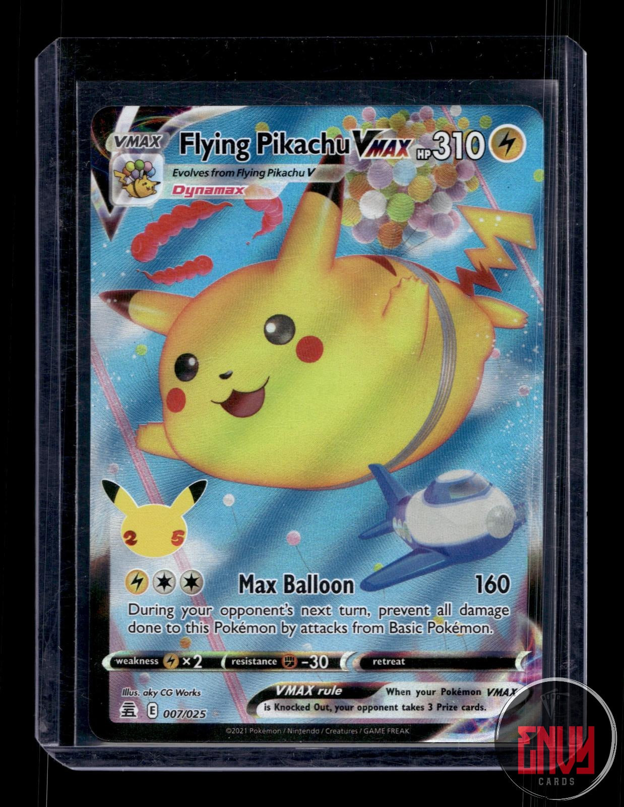 Flying Pikachu VMAX Near Mint 007/025 VMAX Rare Celebrations Pokemon