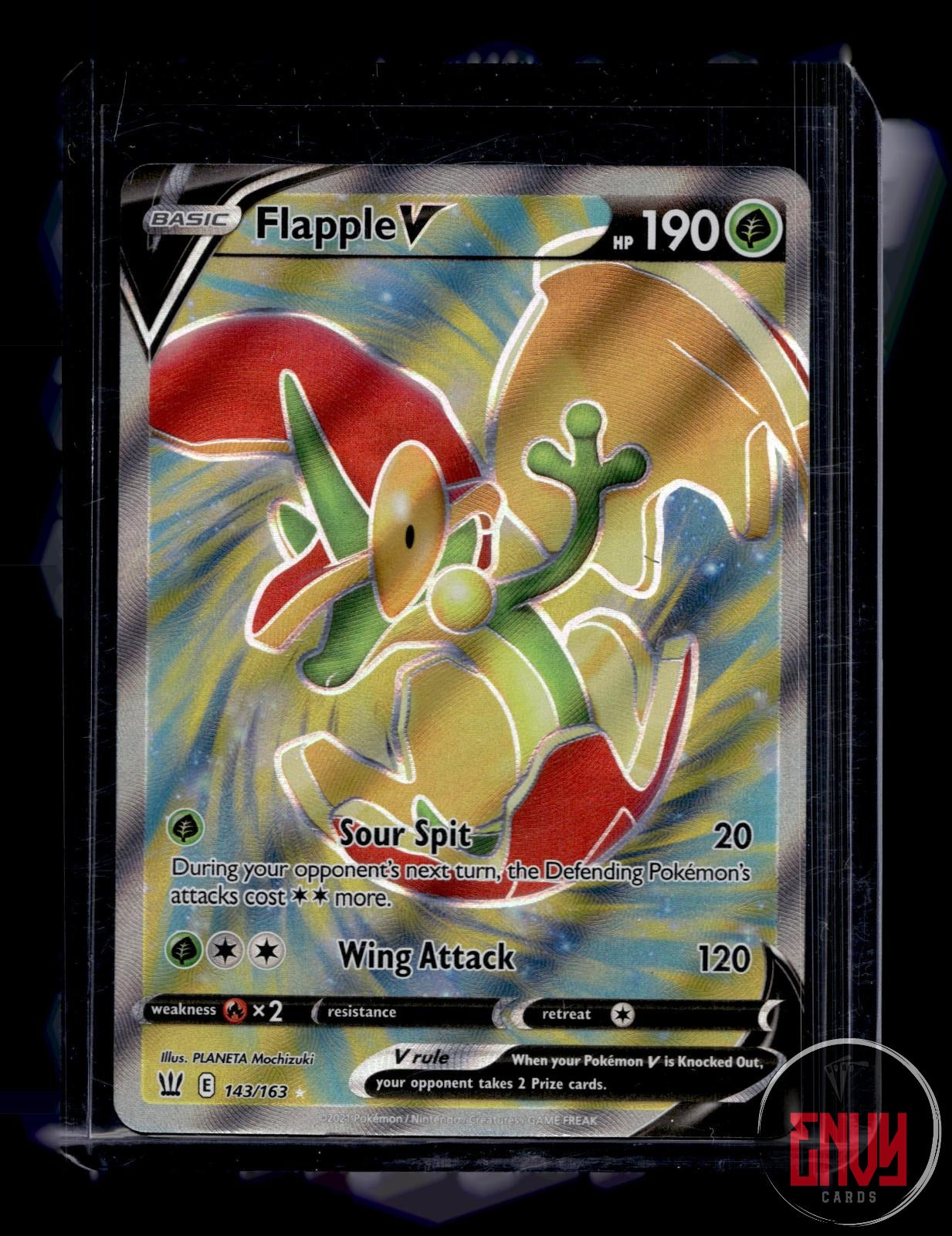 Flapple V Near Mint 143/163 Ultra Rare Battle Styles Pokemon Holo