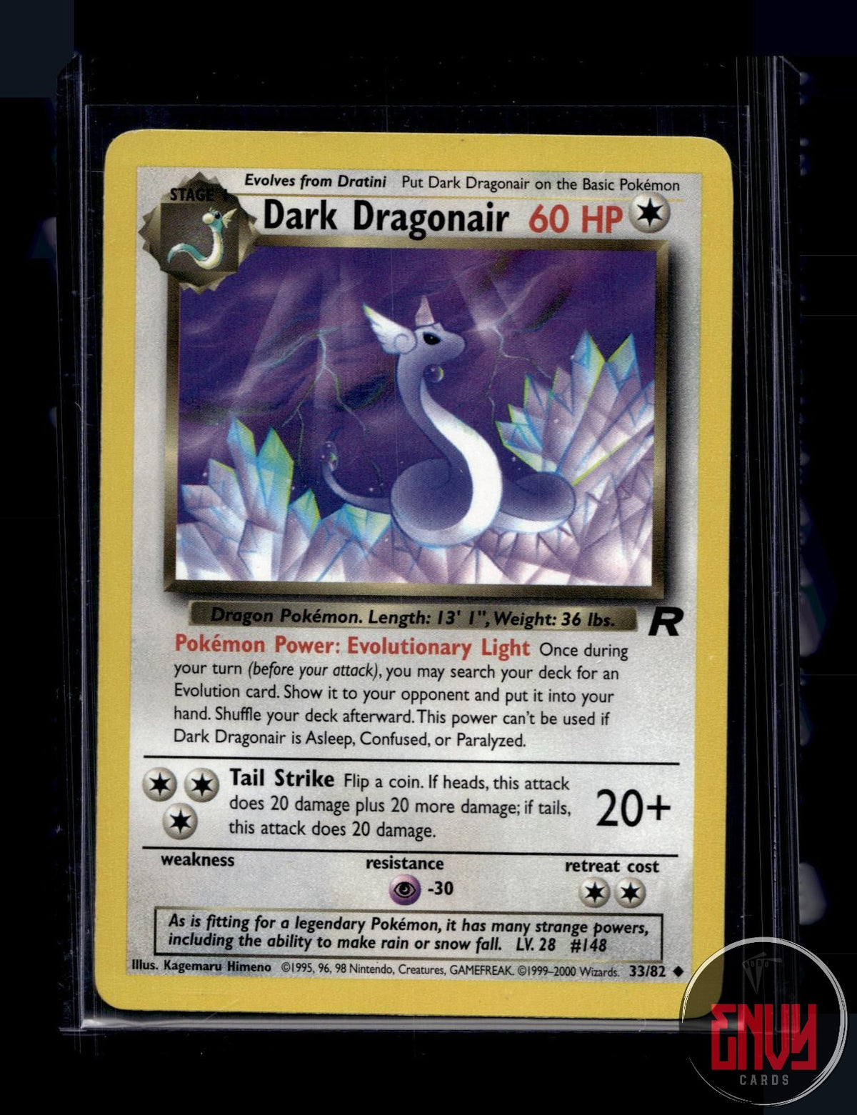 Dark Dragonair LP 33/82 UC Team Rocket Pokemon Unlimited