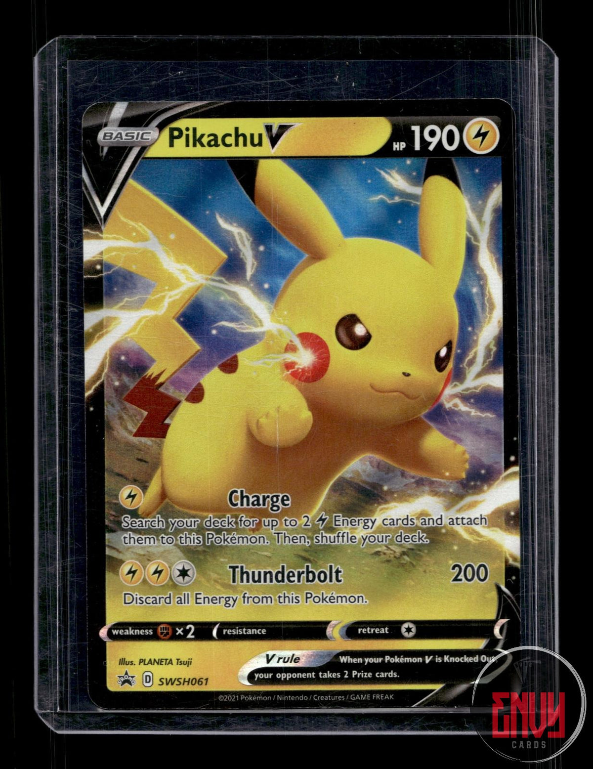 Pikachu V NM SWSH061 P Sword & Shield Promo Pokemon Holo
