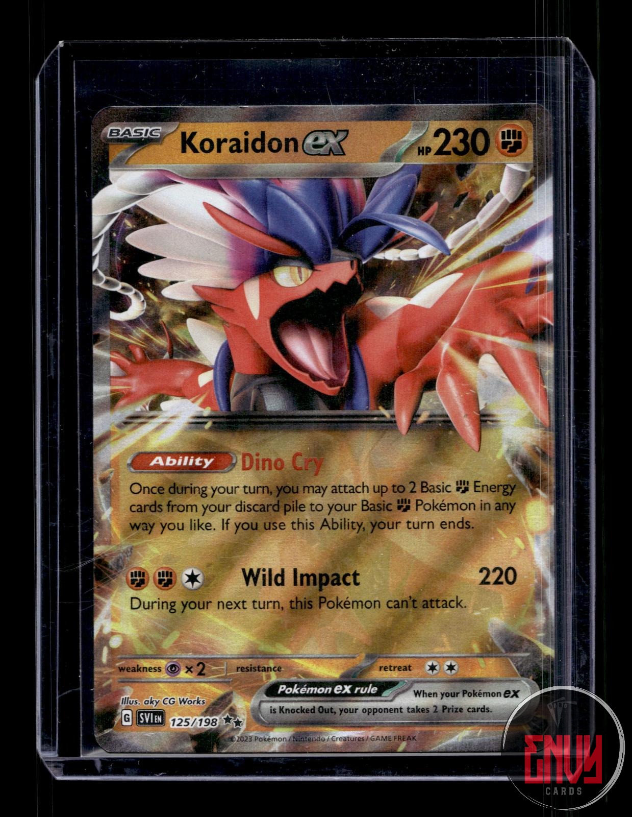 Koraidon ex Near Mint 125/198 Double Rare Scarlet & Violet Pokemon Holo