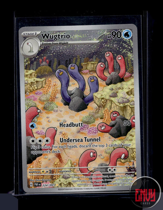 Wugtrio Near Mint 224/091 Illustration Rare Paldean Fates Pokemon