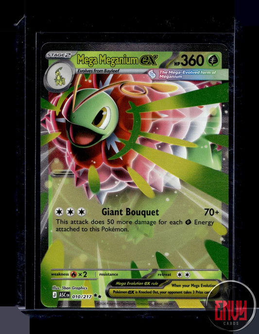 Mega Meganium ex Near Mint 010/217 Double Rare Ascended Heroes Pokemon
