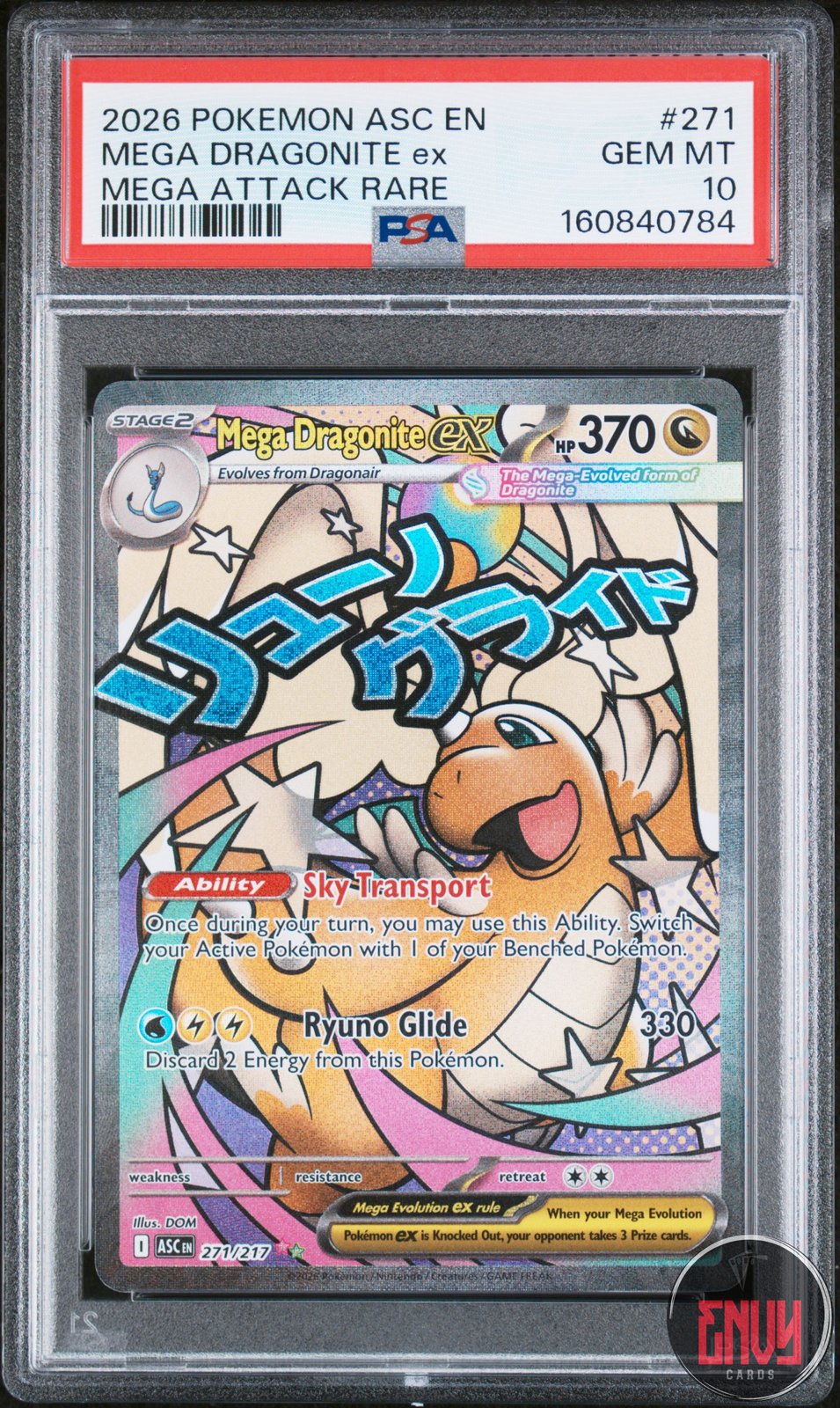 Mega Dragonite EX 271 Attack Rare Ascended Heroes Pokemon PSA 10