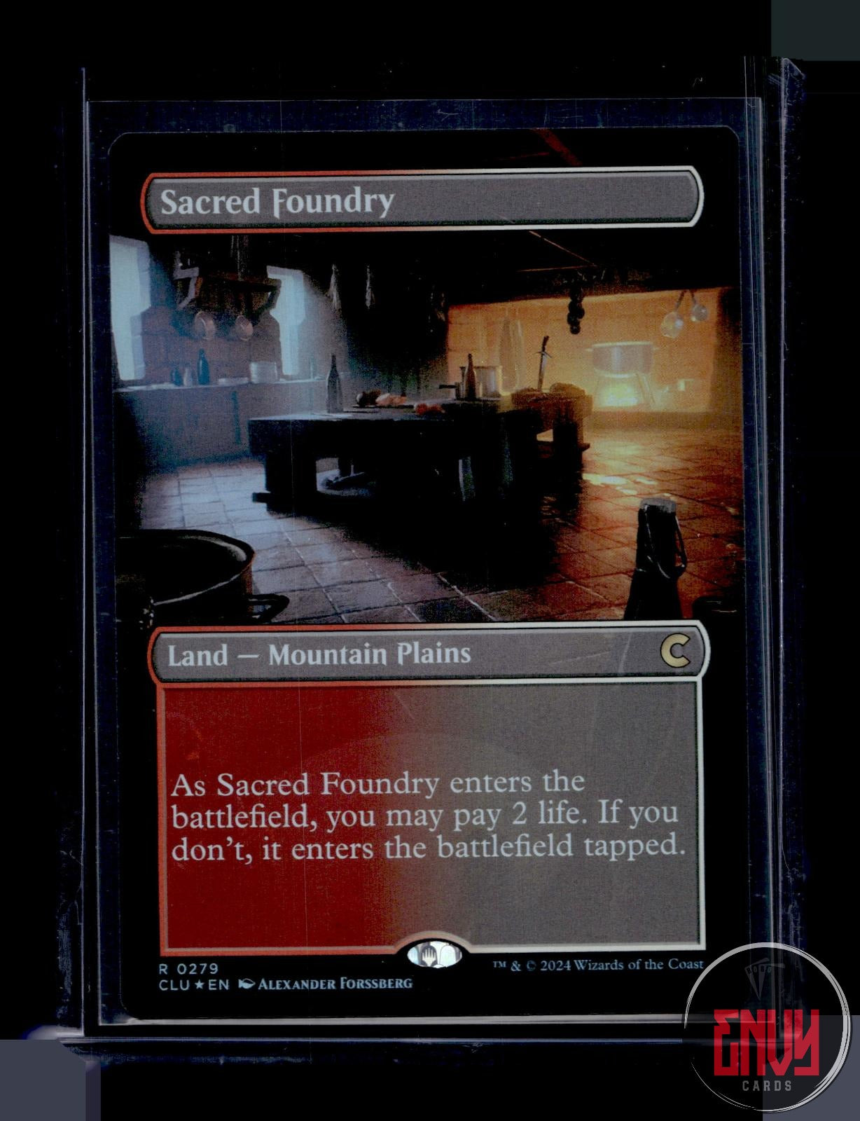 Sacred Foundry (Borderless) Lightly Played 279 Rare Ravnica: Clue Edition Foil