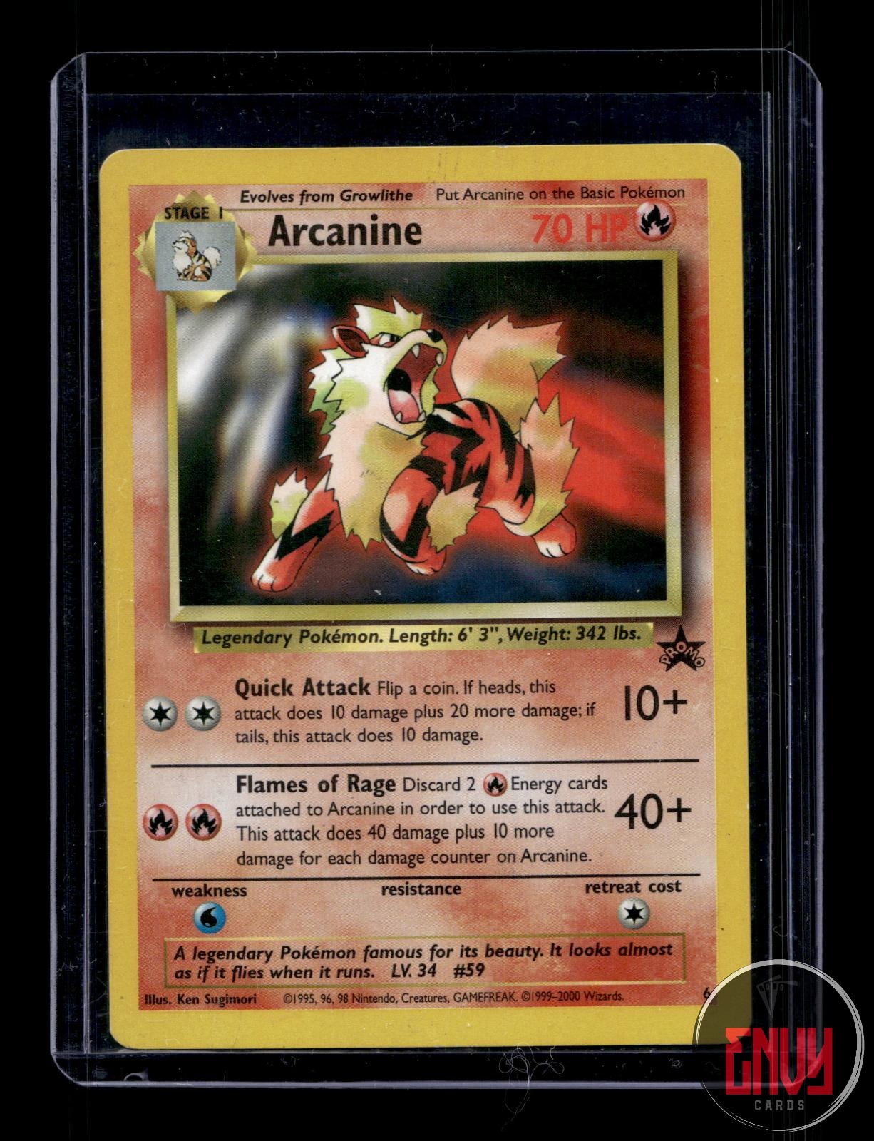 Arcanine Moderately Played 6 Promo Wizards Black Star Promos Pokemon