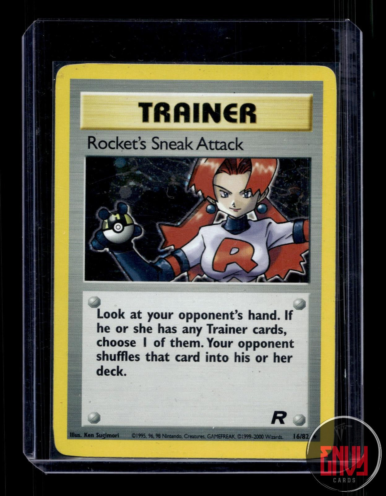 Rocket's Sneak Attack MP 16/82 Rare Team Rocket Pokemon Unlimited Holo